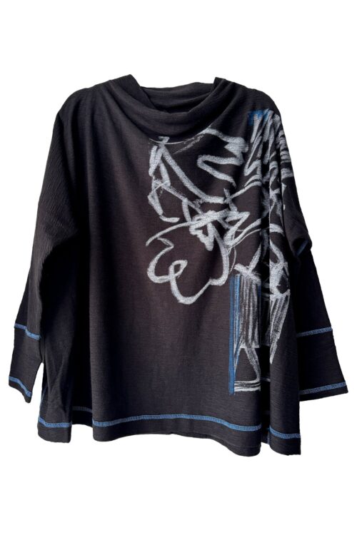 PRINT TOP BLACK COMBO