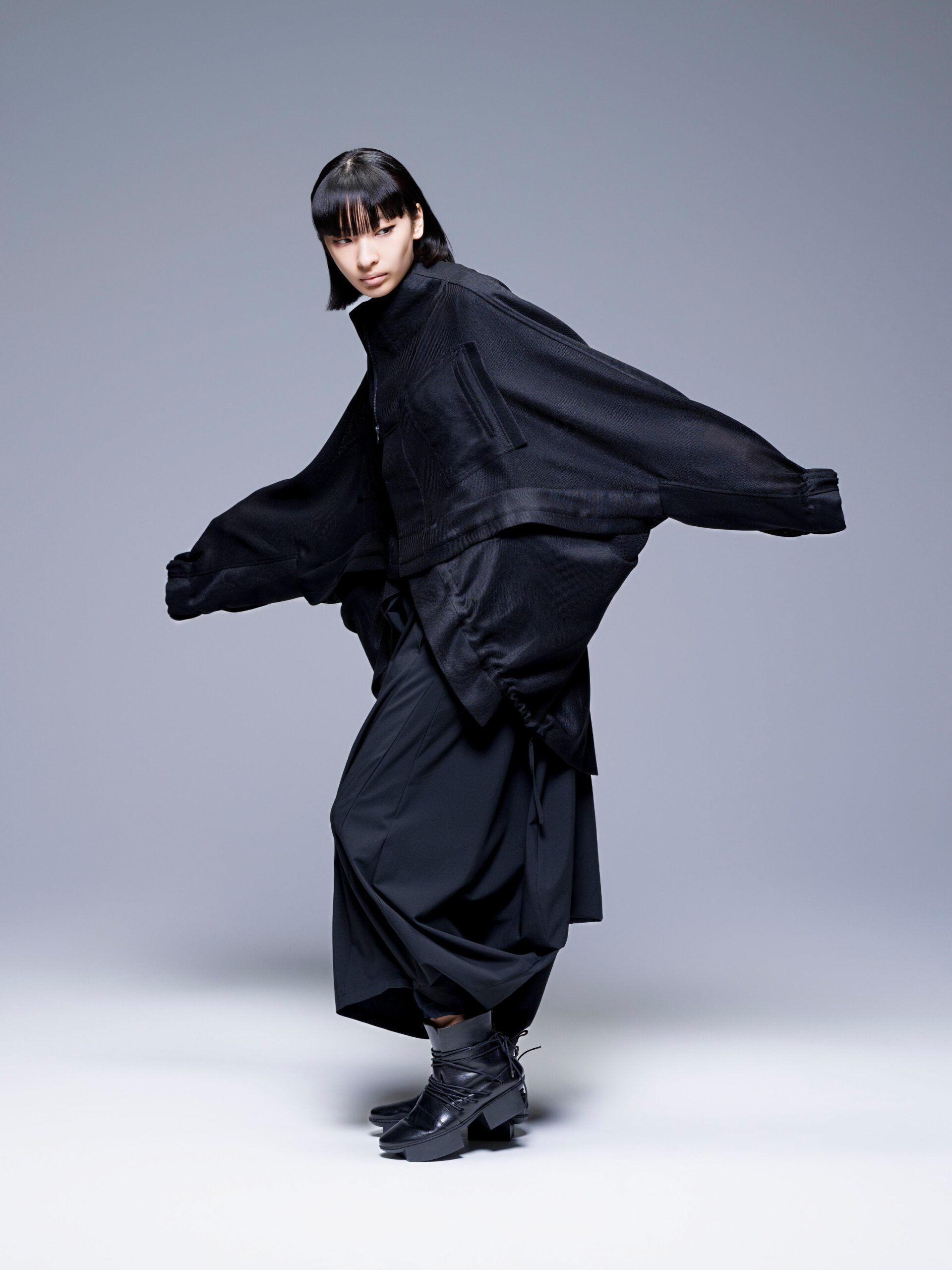 MESH ZIP JACKET BLACK