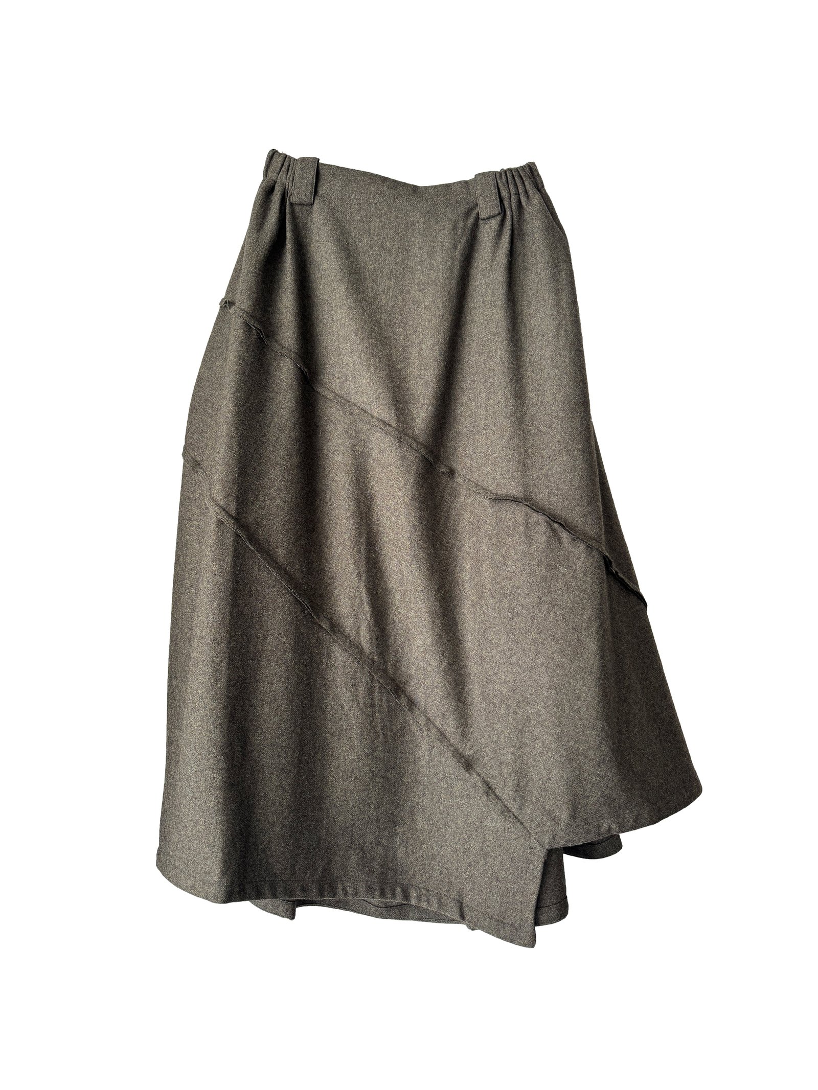 WOOL BLEND SKIRT KHAKI