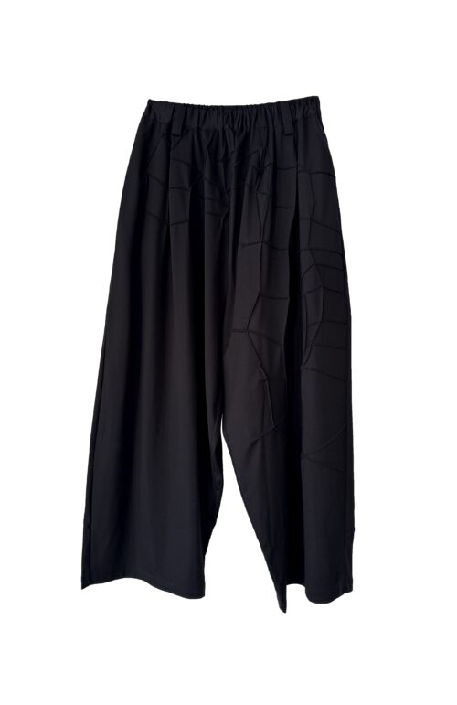 GEOMETRIC STITCH PANT BLACK