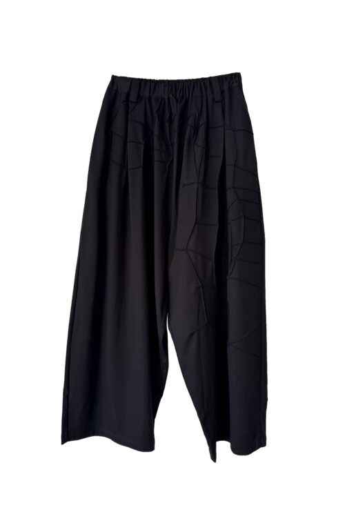 GEOMETRIC STITCH PANT BLACK