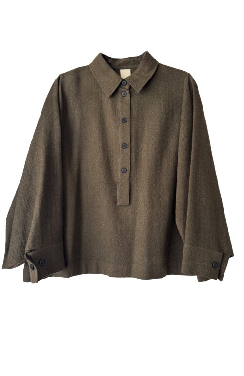 5 BUTTON OVER SHIRT BW070 KHAKI
