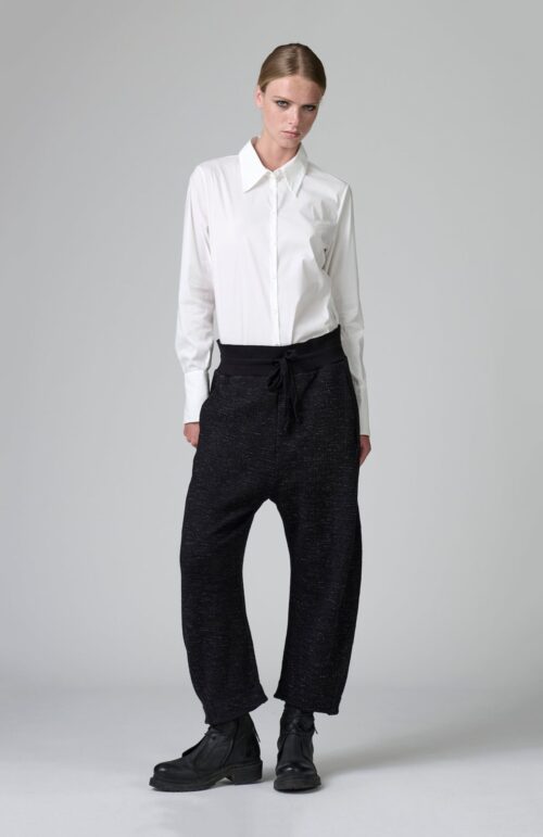 FLECK WOOL PANT BLACK