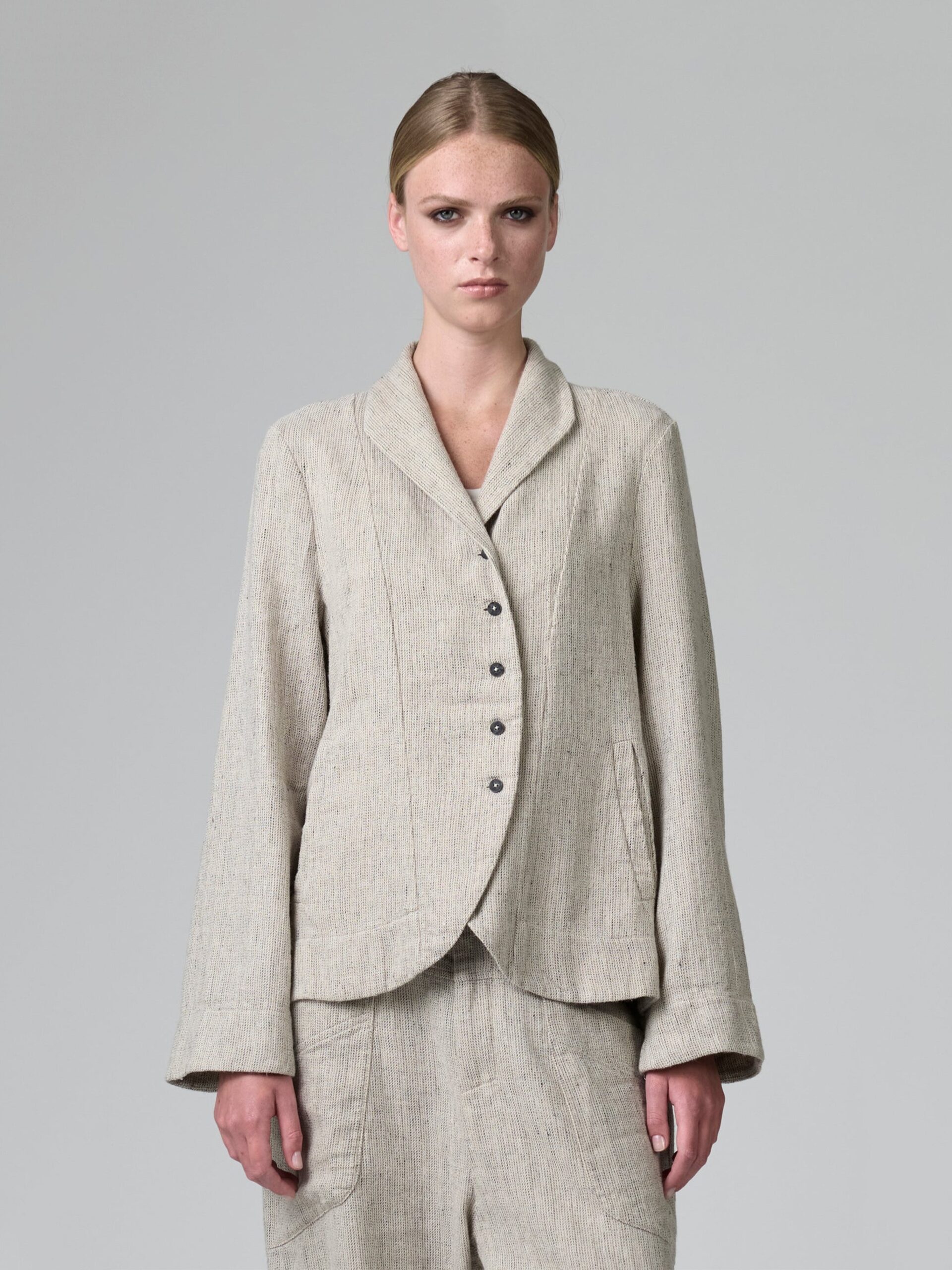 TEXTURAL JACKET CHALK - Image 2