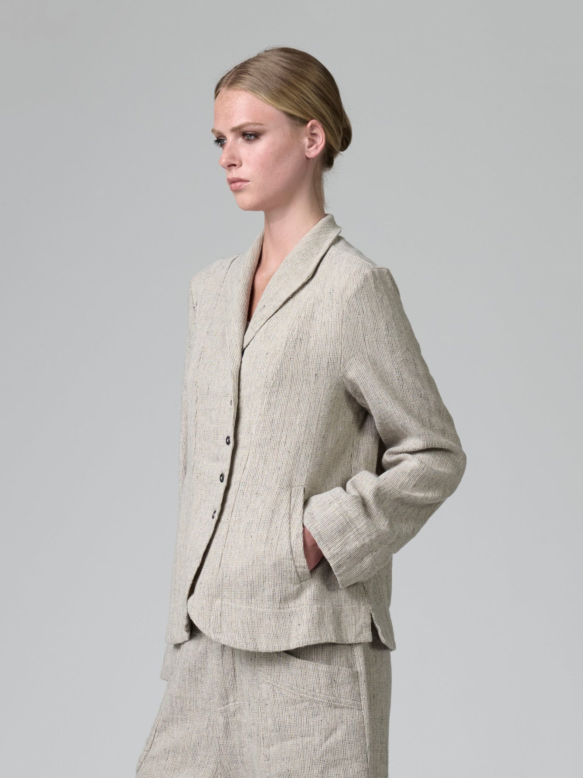 TEXTURAL JACKET CHALK - Image 3