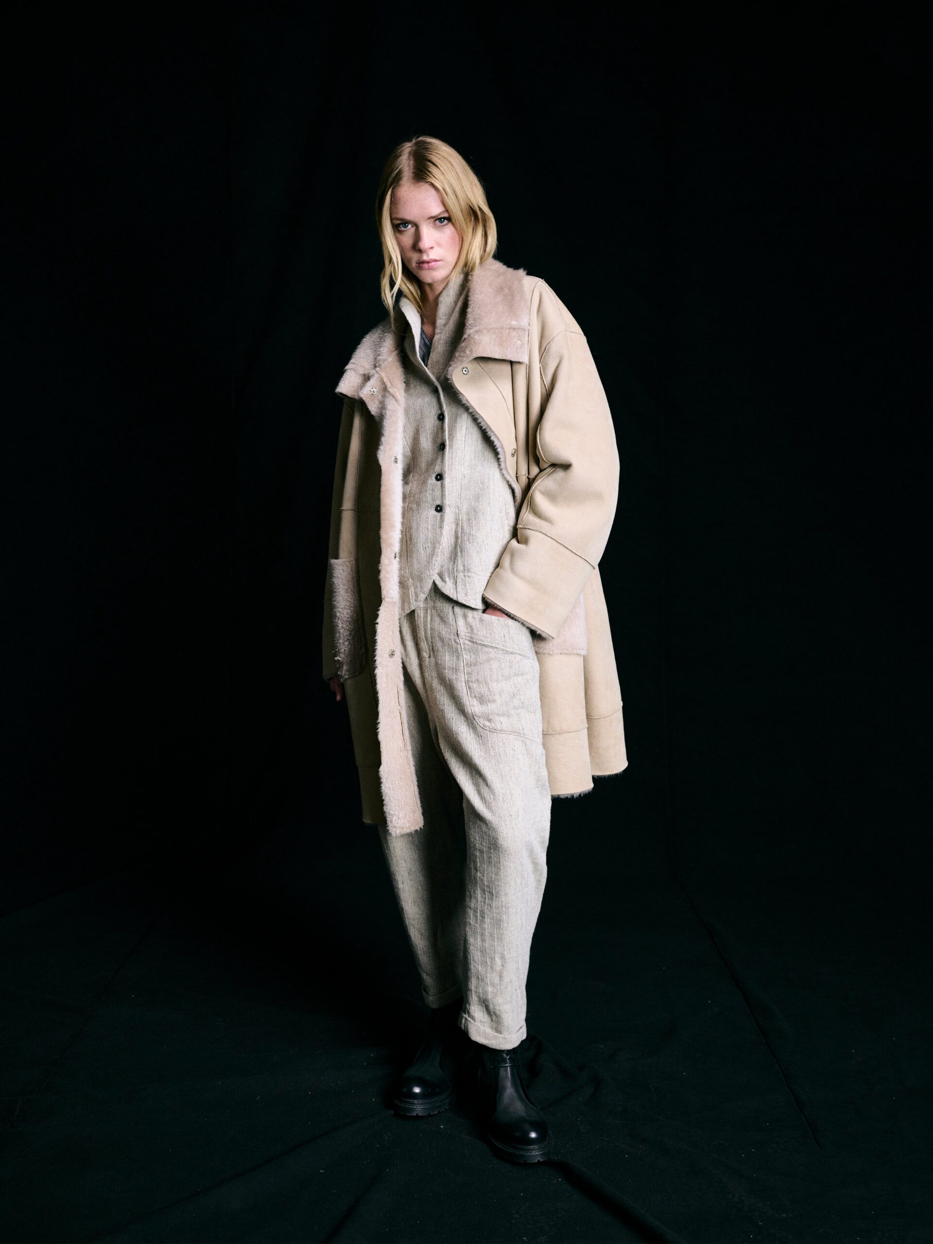 TEXTURAL JACKET CHALK - Image 5