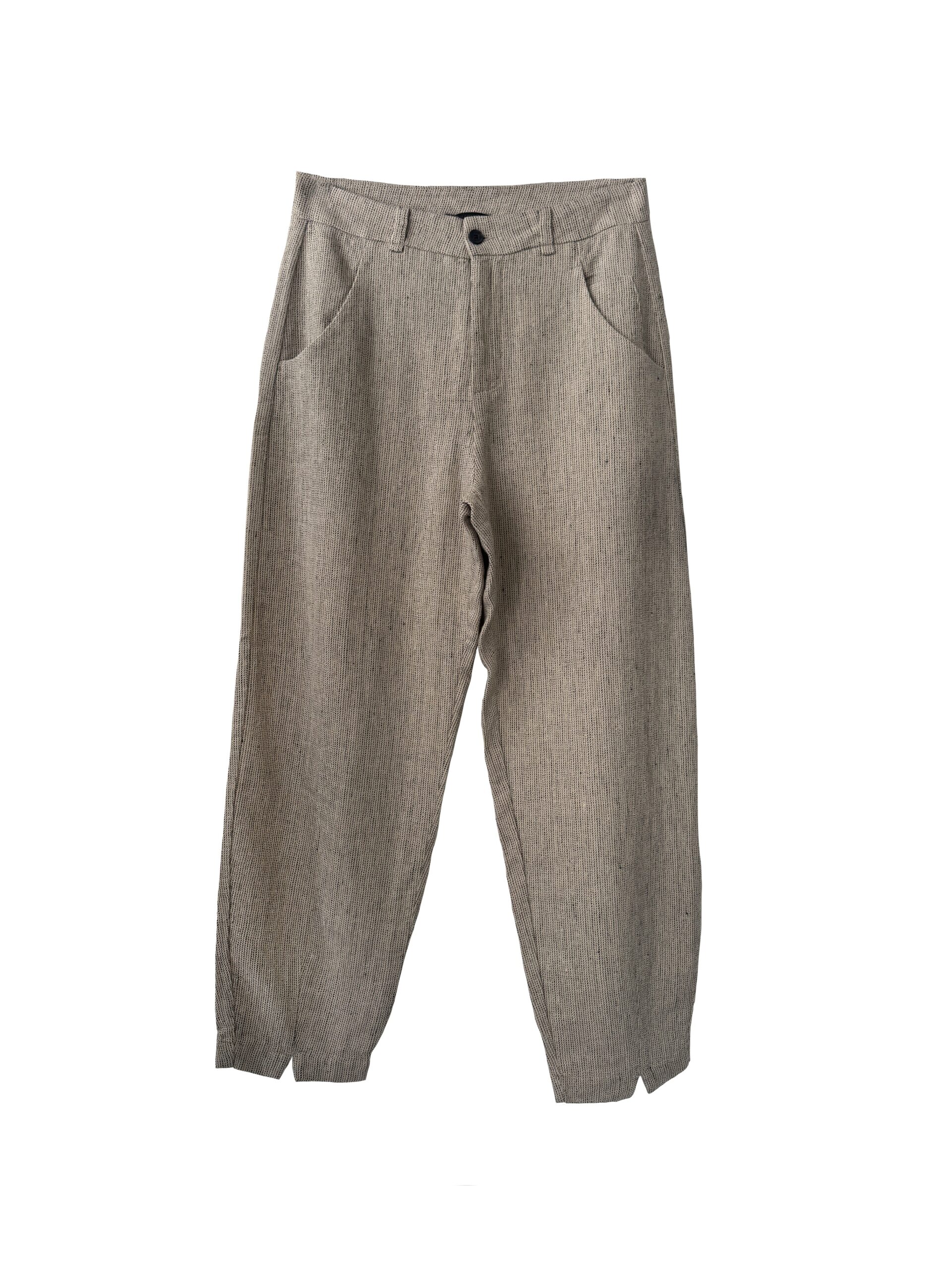 TEXTURAL SIGNATURE PANT CHALK - Image 2