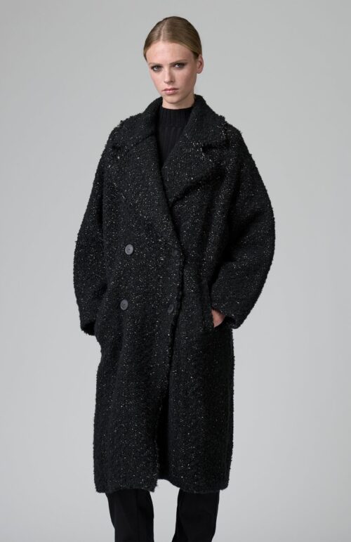 BOUCLE COAT BLACK