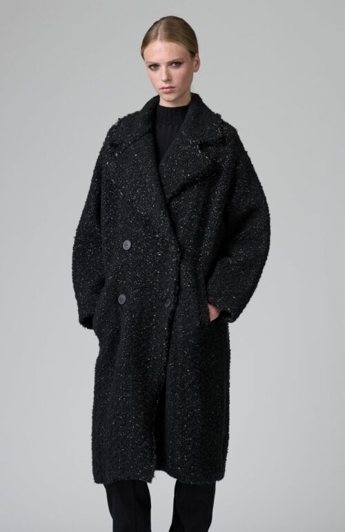 BOUCLE COAT BLACK