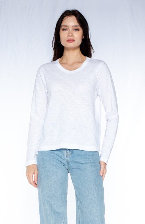 BASIC CREW L/S T SHIRT WHITE
