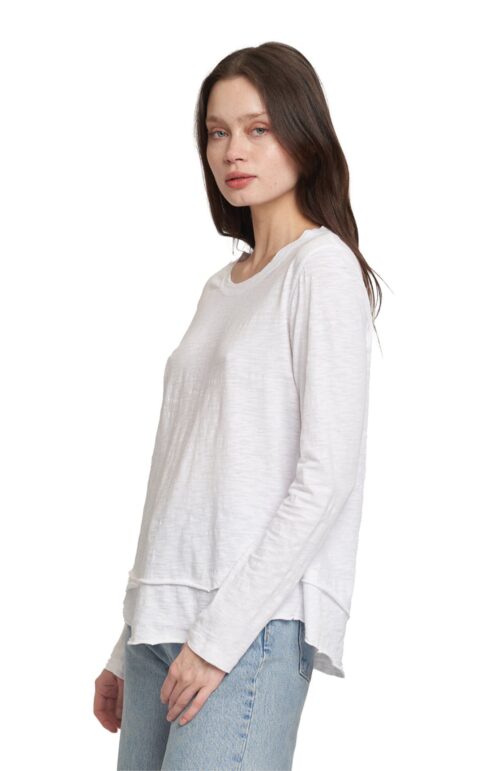 MOCK LAYER L/S T SHIRT WHITE